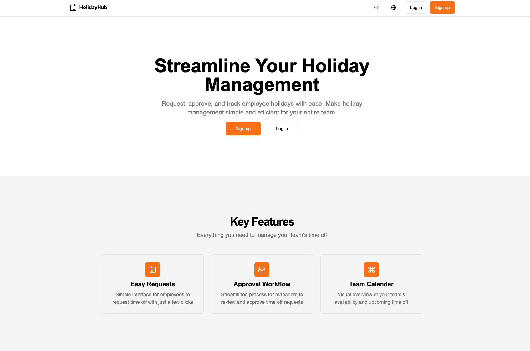 HolidayHub - Employee Holiday Management System